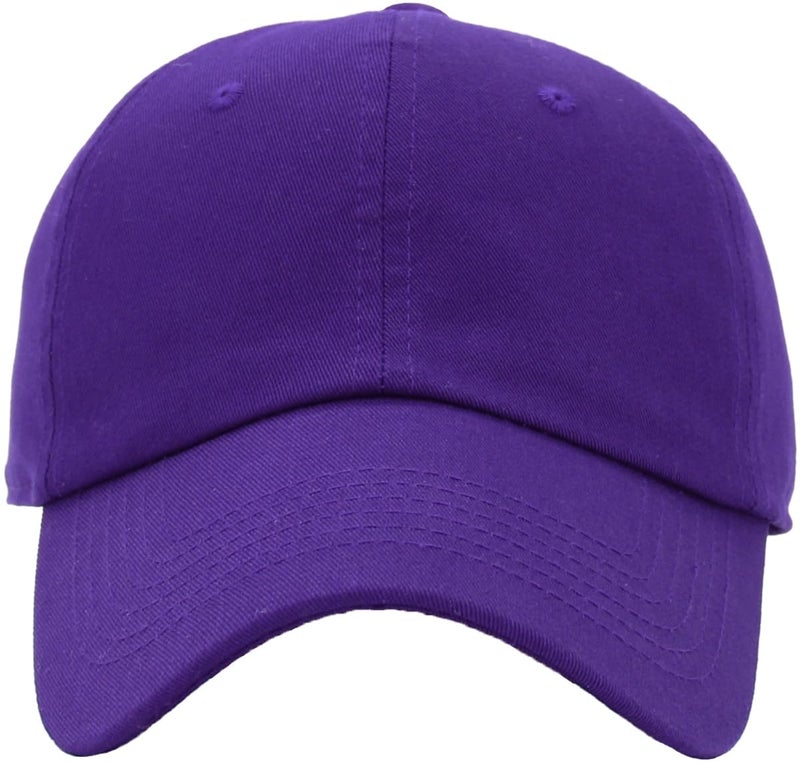 KBETHOS KB-LOW PUR Classic Cotton Dad Hat Adjustable Plain Cap. Polo Style Low Profile (Unstructured) (Classic) Purple Adjustable - Image 2